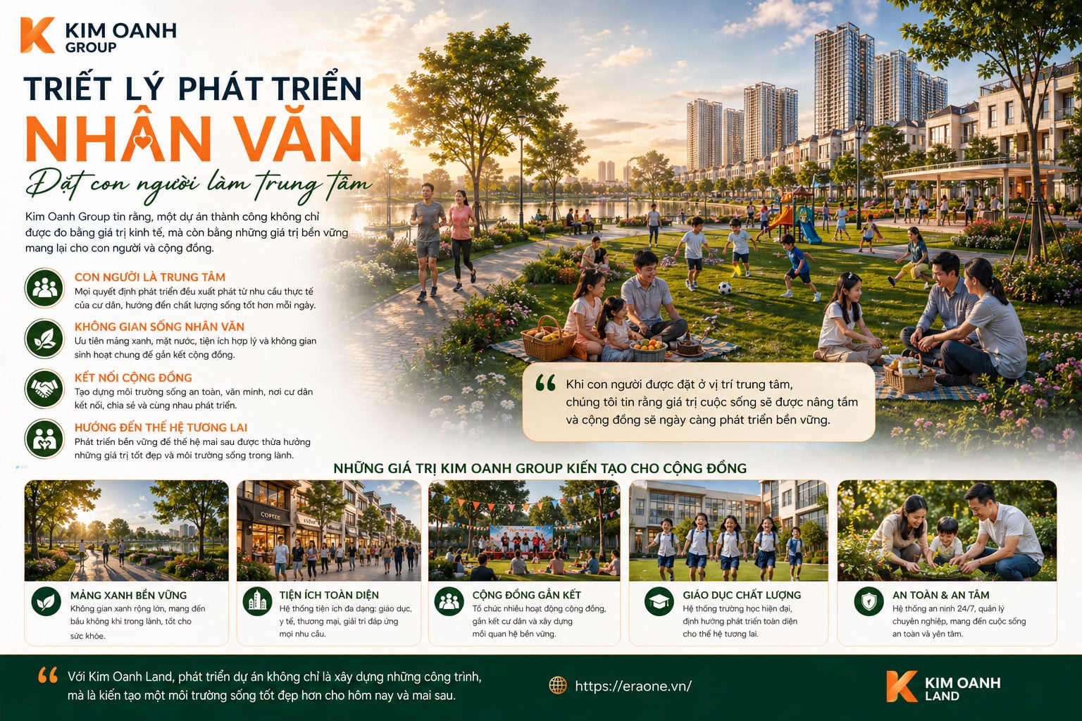 Triết lý phát triển nhân văn – đặt con người làm trung tâm