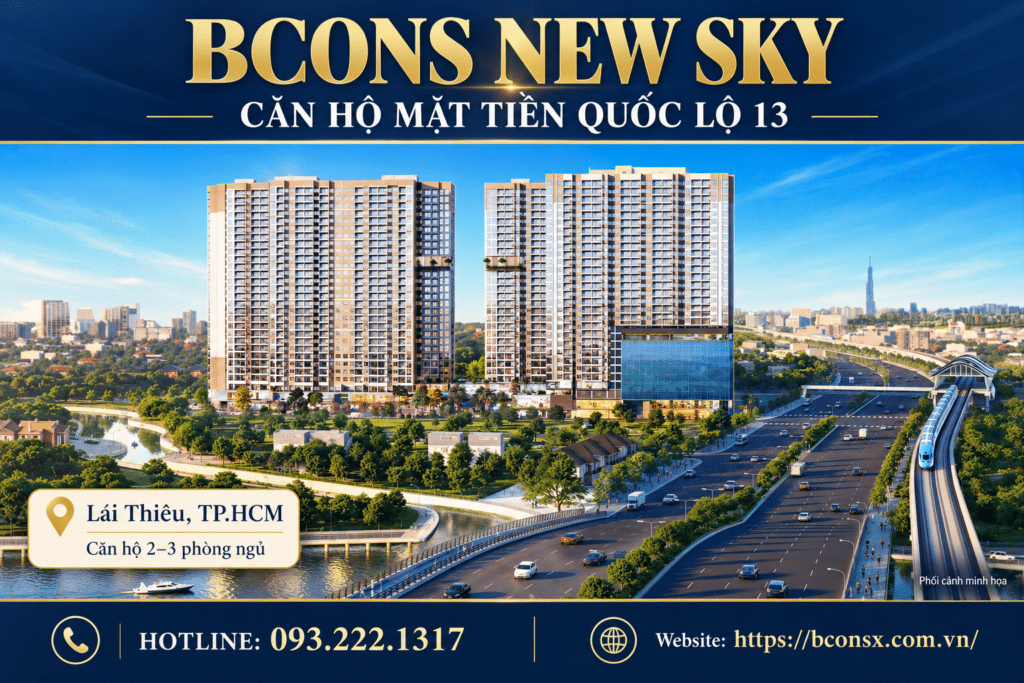 Dự án căn hộ Bcons New Sky mặt tiền Quốc Lộ 13