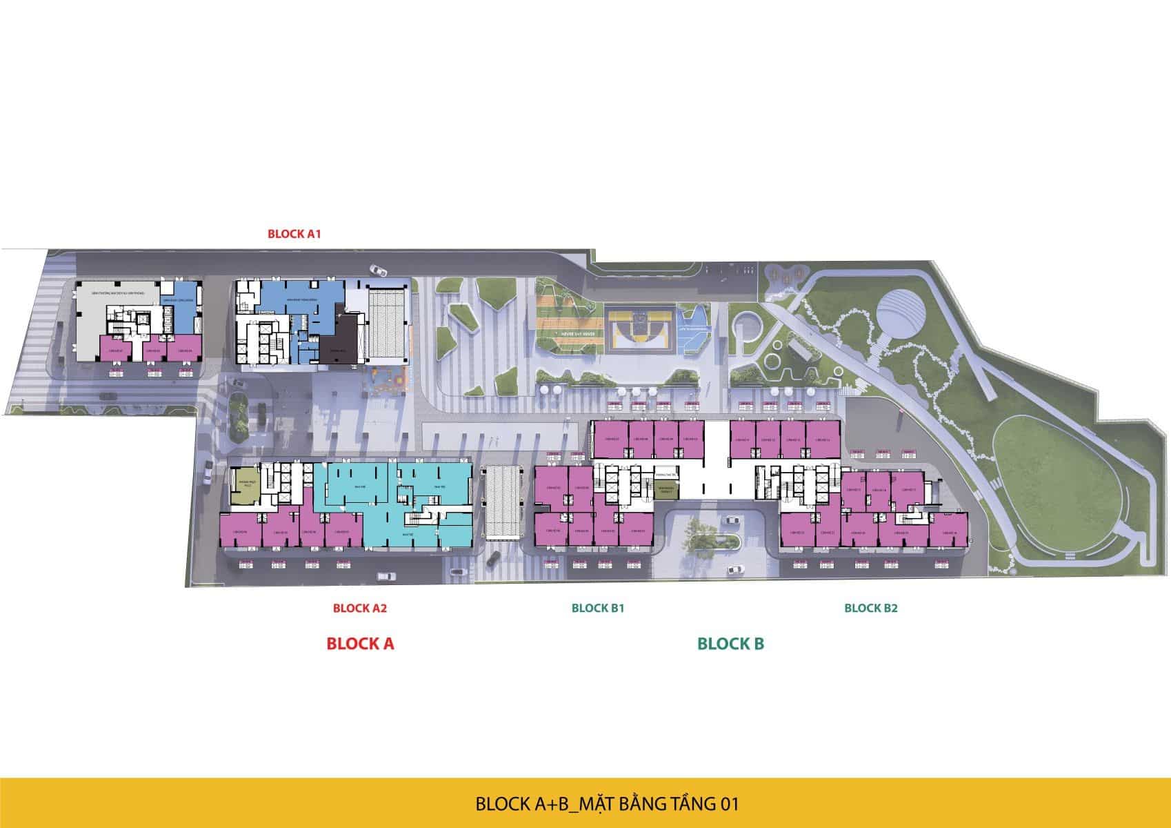 Mặt bằng dự án Bcons New Sky