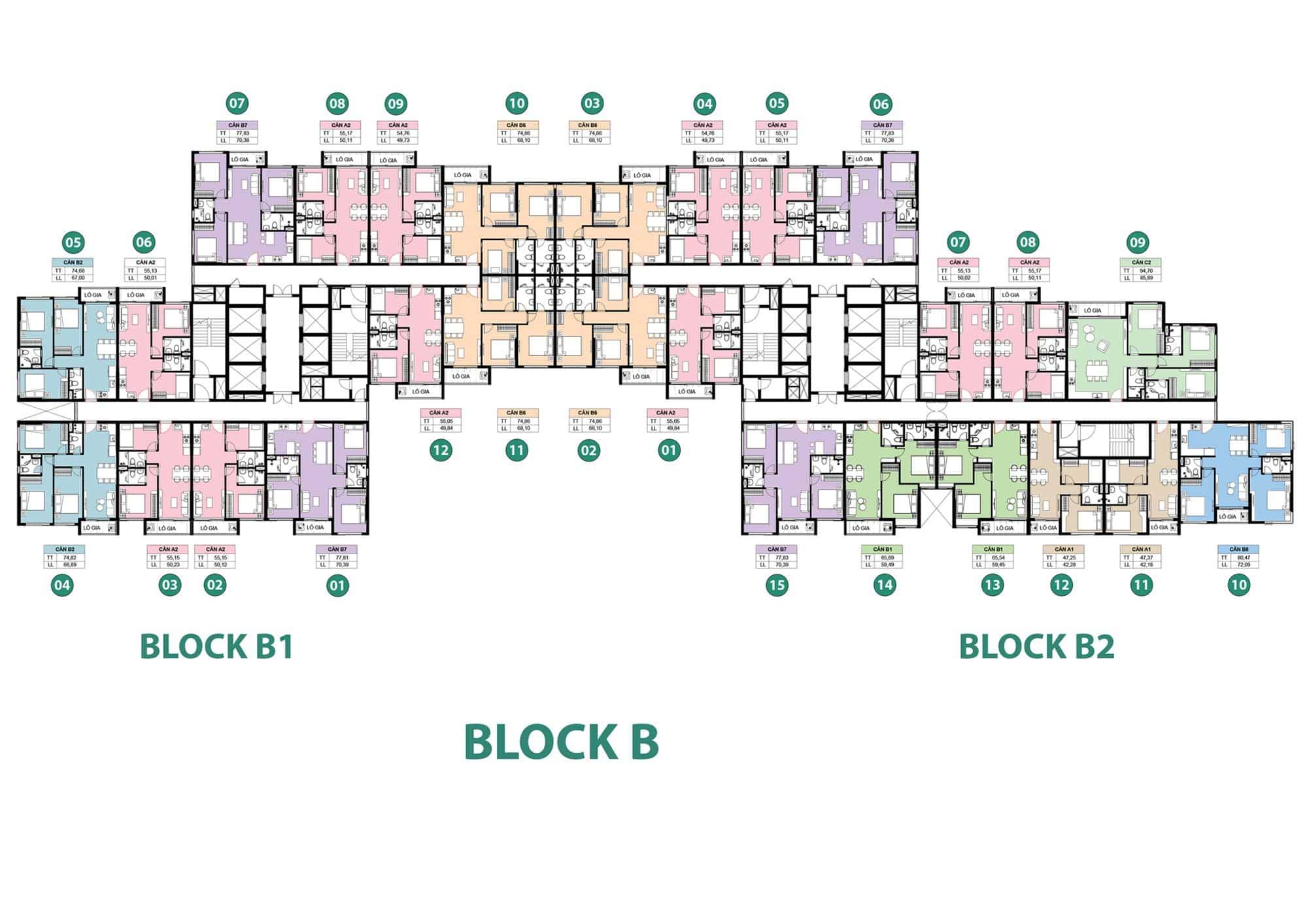 Mặt bằng dự án Bcons New Sky