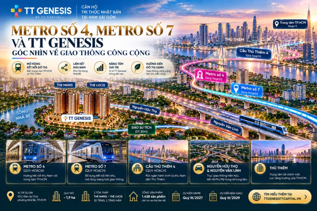 Metro Số 4, Metro Số 7 Và TT Genesis KDC Đào Sư Tích
