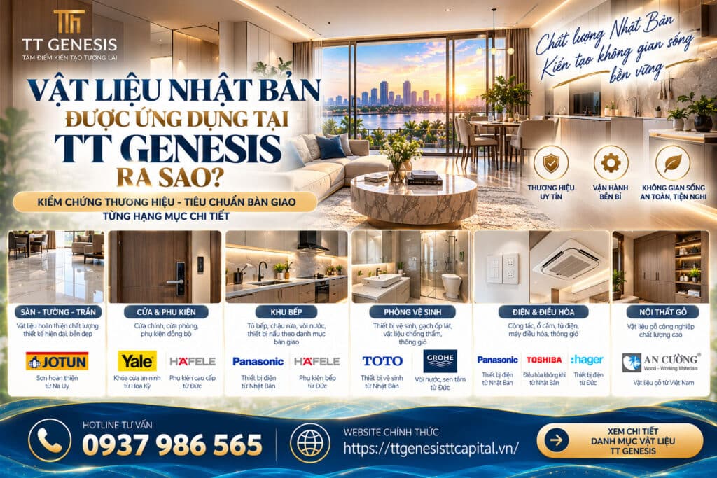 Vật Liệu Nhật Bản Được Ứng Dụng Tại TT Genesis Ra Sao?